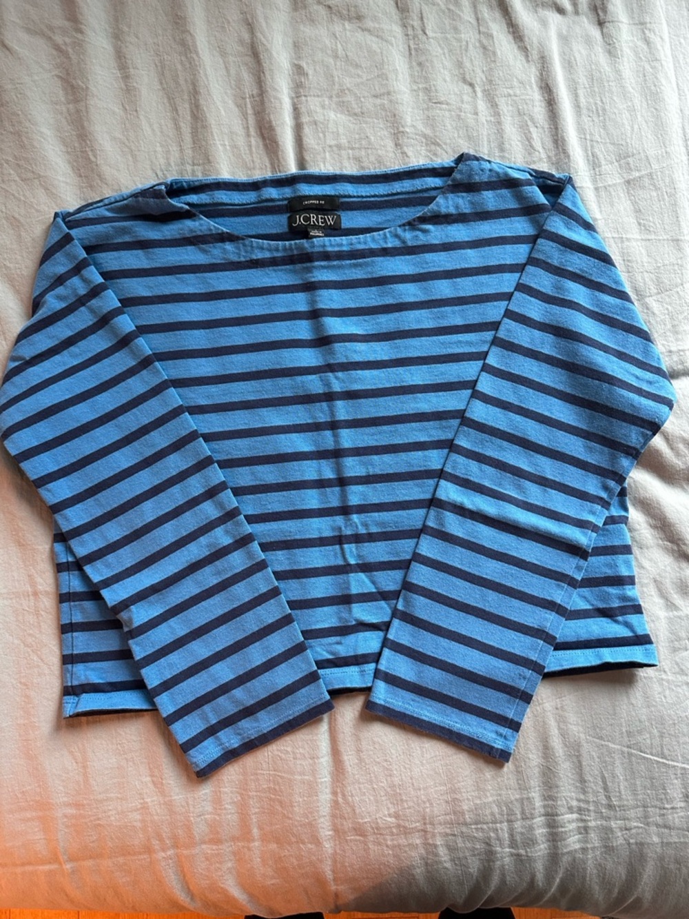 J.CrewJ.Crew Cropped Mariner Tee in blue stripe, Size S